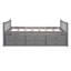 Lit de jour gris simple avec lit gigogne et tiroirs pour un espace de rangement élégant et polyvalent-117067999