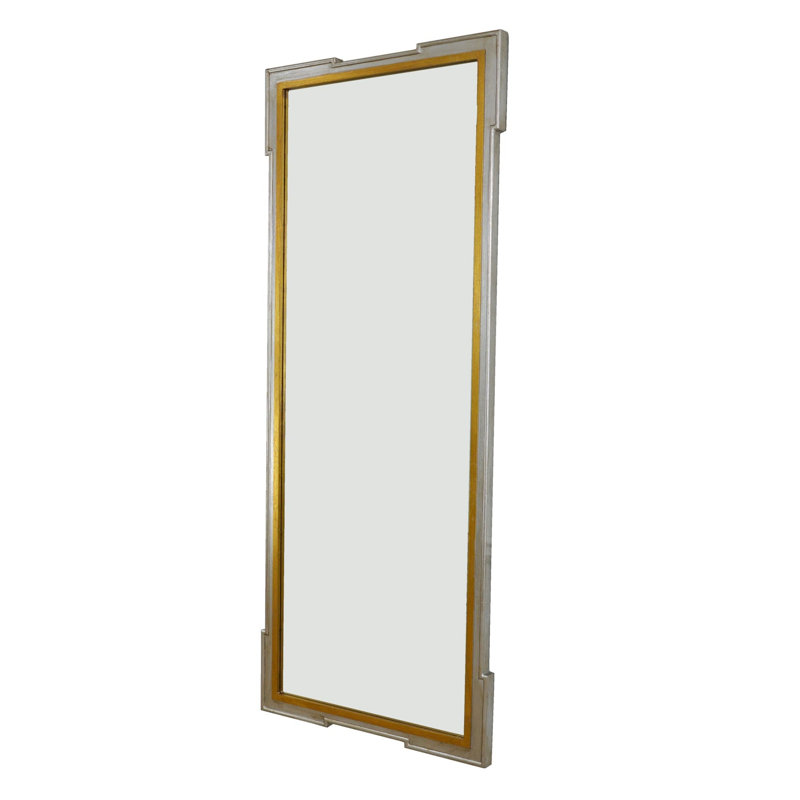 Parz Flat Wall Mirror, Silver/Gold Leaf