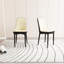 Chaises de salle à manger modernes (2), cuir d'unité centrale avec coussins moelleux, pieds en métal noir pour le confort (beige et 2 chaises de cuisine, cuir luxueux, cuisine confortable +-2080734199