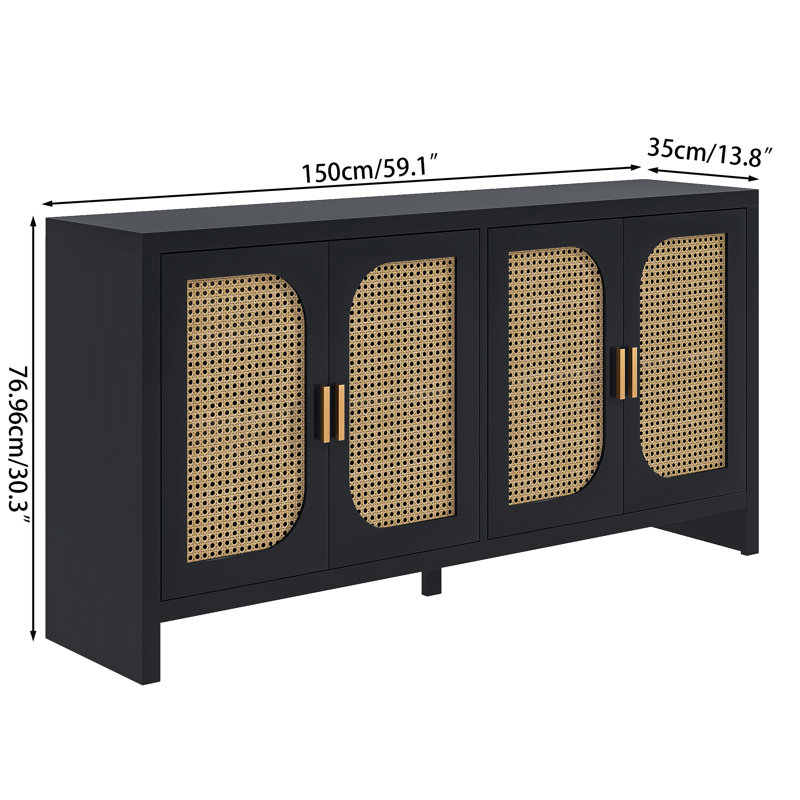 Annabellah 59.1'' Sideboard, Black