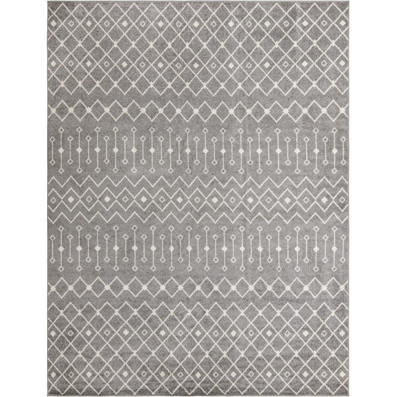 Tapis d'intérieur Somerville, Grey, Rectangle 9 pi x 12 pi