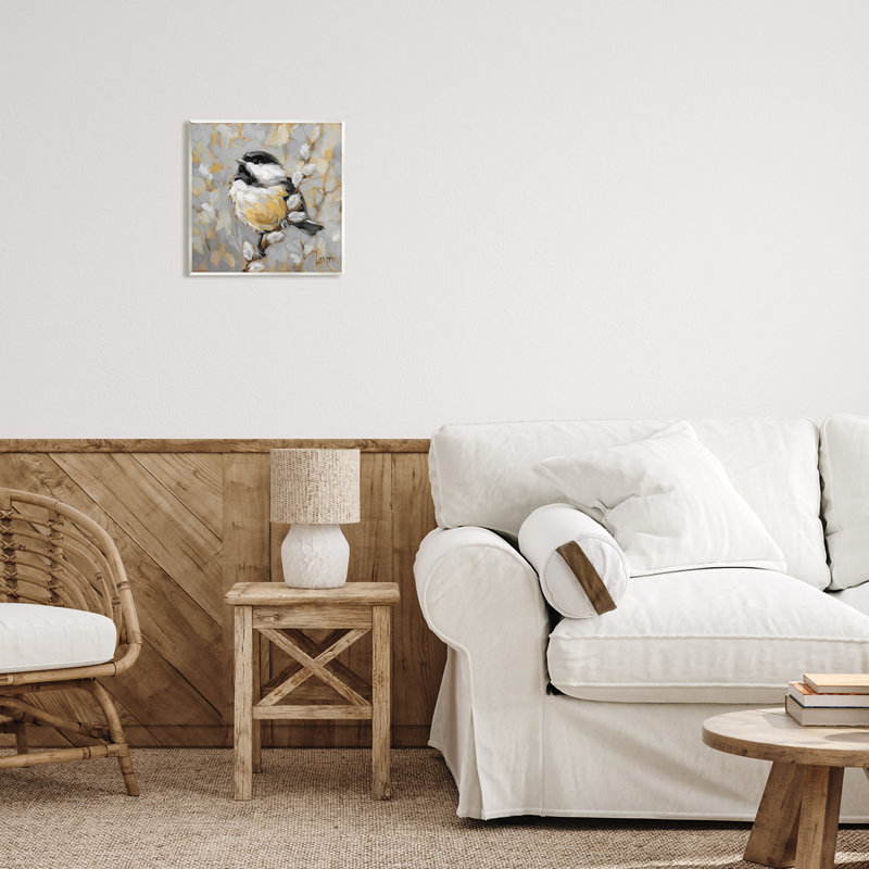 Art mural, oiseau, perché, saule, par Andrea Lavery