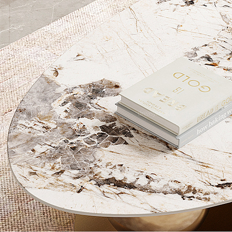 Modern Personalized Rock Slab Coffee Table, 14.96" H x 47.24" L x 23.62" W