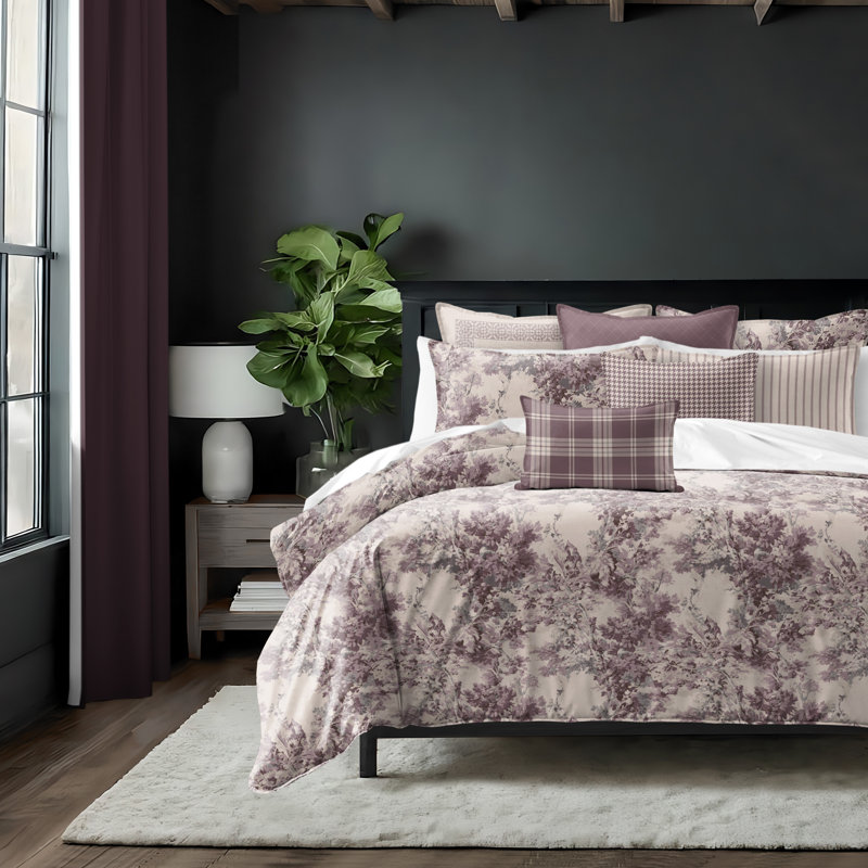 Dolce  Wisteria Cotton Comforter Set  8 Piece, Super Queen Comforter + 7 Additional Pieces