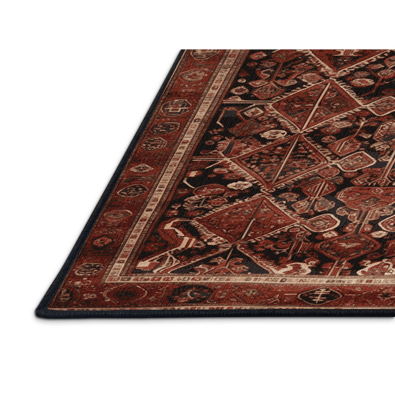 Tapis brun lavable à la machine, Rond 4 pi