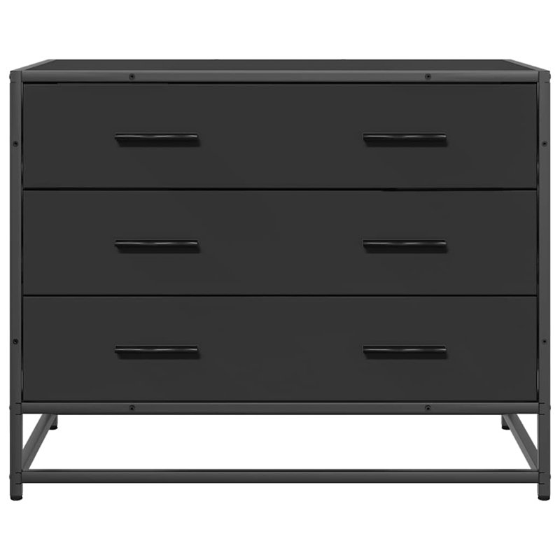 Sharrika Metal Rectangle Accent Chest, Black