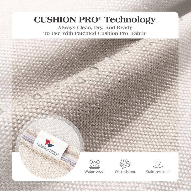 Chaise d'extérieur en osier avec coussins Salem, Beige
