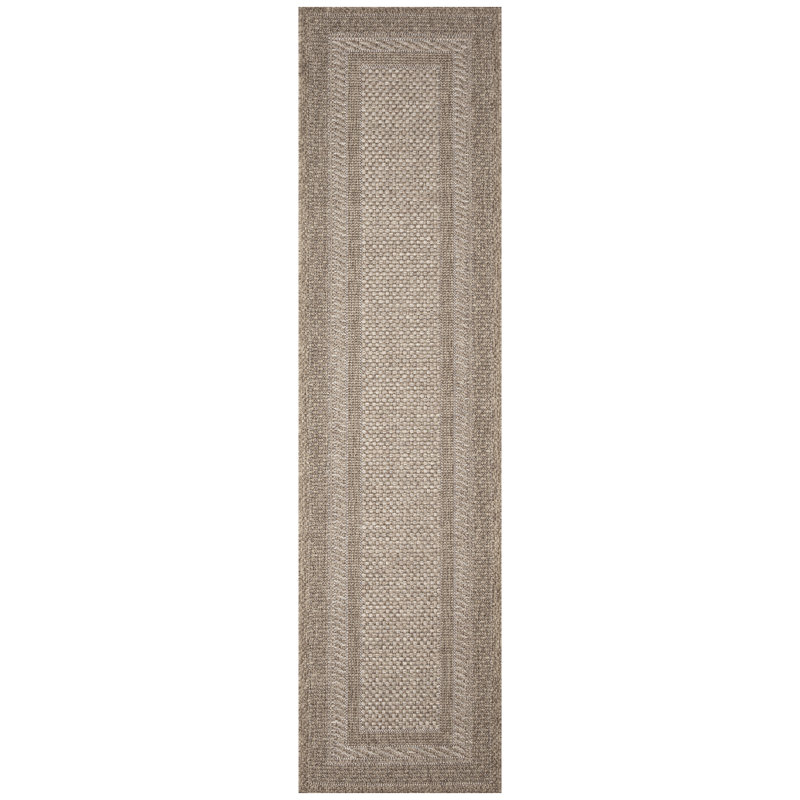 Goldye Machine Woven Polypropylene Indoor / Outdoor Area Rug in Sand/Beige, Runner 1'11" W x 7'6" L