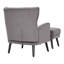 Upholstered Wingback Chair with Footstool-2088036188