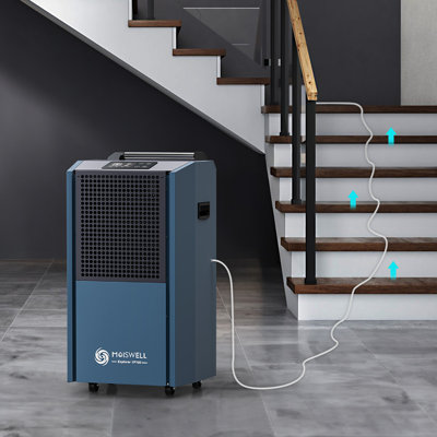 190 Pint Commercial Dehumidifier with Pump Automatic Continuous Draining for Baesments & Industrial Sites