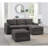 Contemporary 5Pc Set Modular Corner Sectional Set 2X One Arm Chair / Wedge 1X Armless Chairs 2X Ottomans Fabric Plush Living Room Furniture
