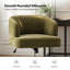 Chaise de bureau pivotante en chenille simple avec accoudoirs courbés Jacqueline-1521269018