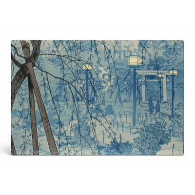 Kasumu Yube, Shinobazu Ikehata (Hazy Evening, Shinobazu Pond Bank) — Landscape Canvas Wall Art