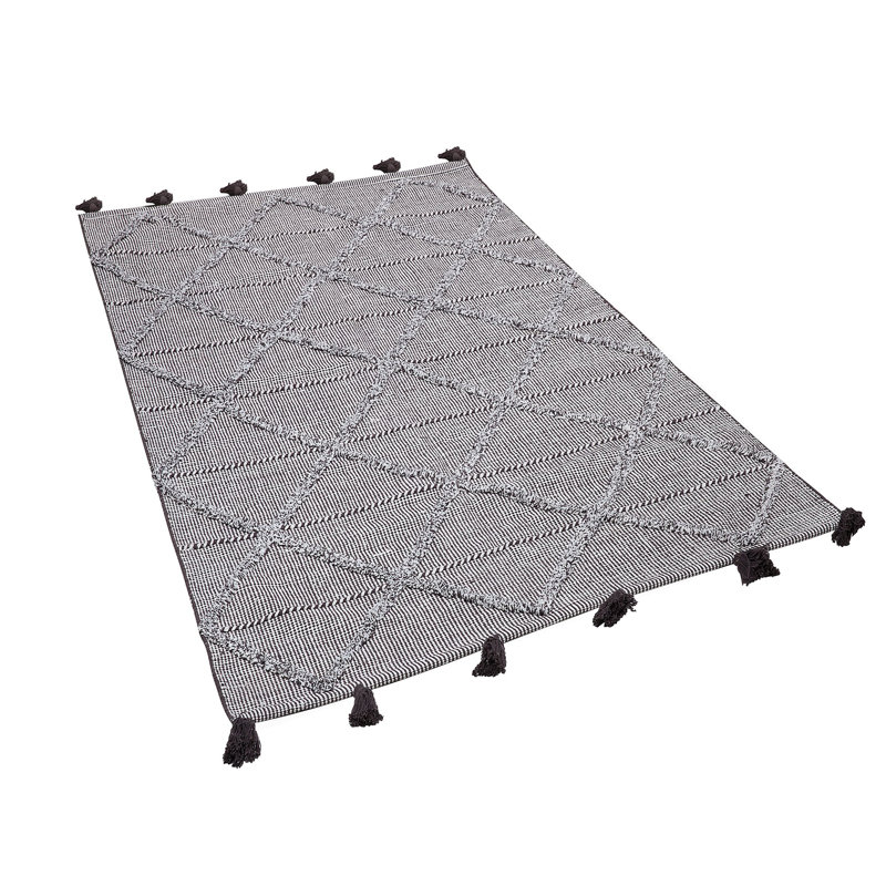 Millington Geometric Cotton Hand Woven Area Rug, Rectangle 140 x 200cm