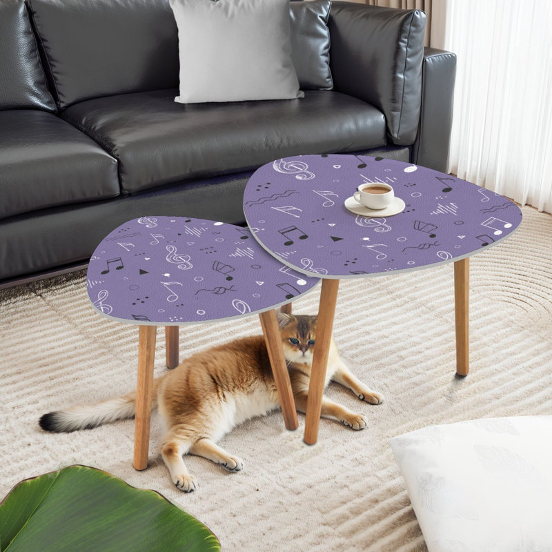 Ensemble de 2 tables basses gigognes Triangle