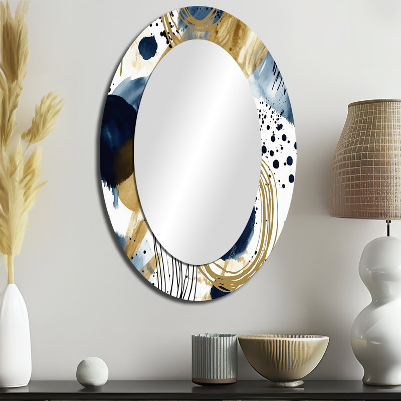 Larkson - Miroir abstrait en métal, 36 po x 24 po
