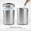 Poubelle à couvercle ouvert 16 gallons en acier inoxydable avec zone triangulaire Home Zone Living, argent, 60 litres