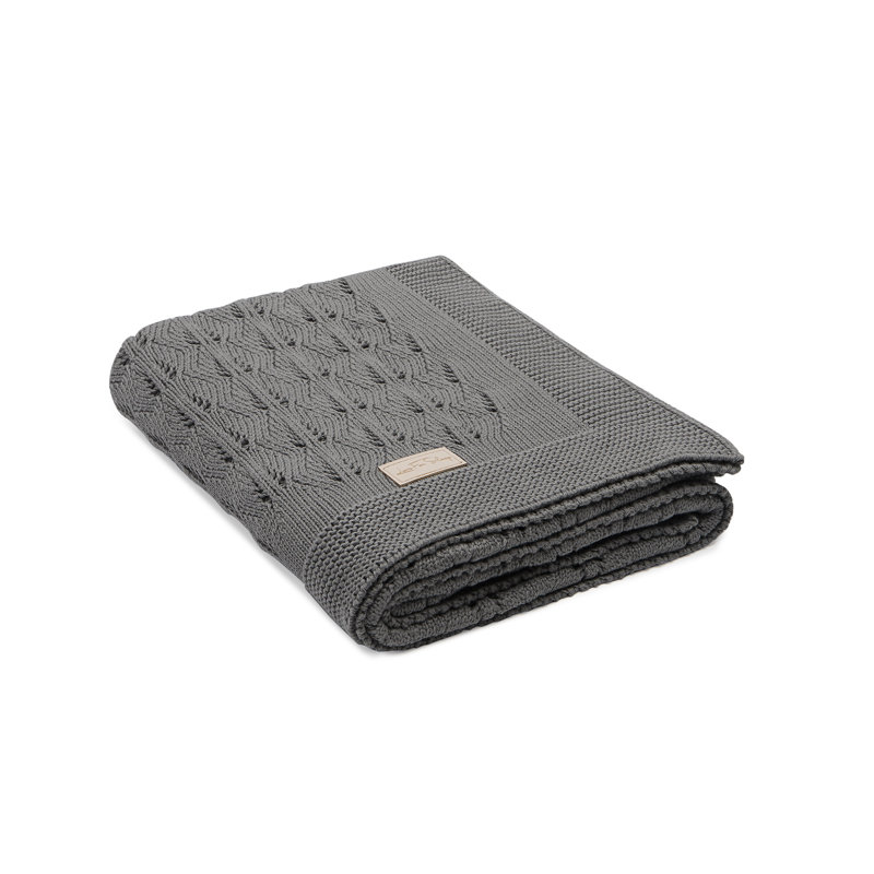 Cotton Baby Blanket, Steel