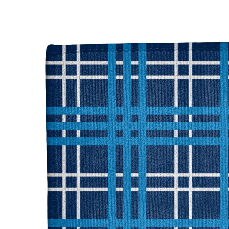 Tapis à carreaux bleu, Tapis de couloir 2 pi 6 po x 8 pi
