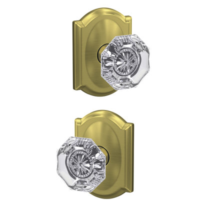 Alexandria Hall-Closet and Bed-Bath Glass Knob with Camelot Trim