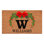 Paillasson couronne de Noël personnalisé, lettre W
