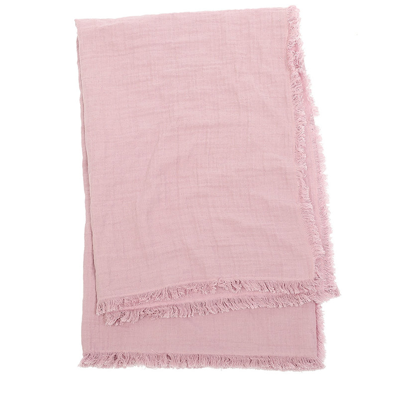 Pearl Feather Gauze Woven Throw Blanket, Rosewood