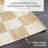 Mesa Beige and Ivory Checkered Area Rug / Jute Natural Rugs for Living Room for Farmhouse Decor-1615303297