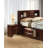 Cherry Color Simple Contemporary 1Pc Nightstand Solid Wood Bedside Table Knob Pulls 2-Drawers Bedside Table(Includes Only Nightstand)-1213702457