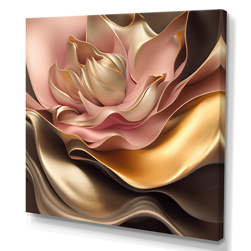 «Stylish Glam Flowers III», reproduction sur toile, H 36 po x l 36 po x P 1,5 po, Toile tendue