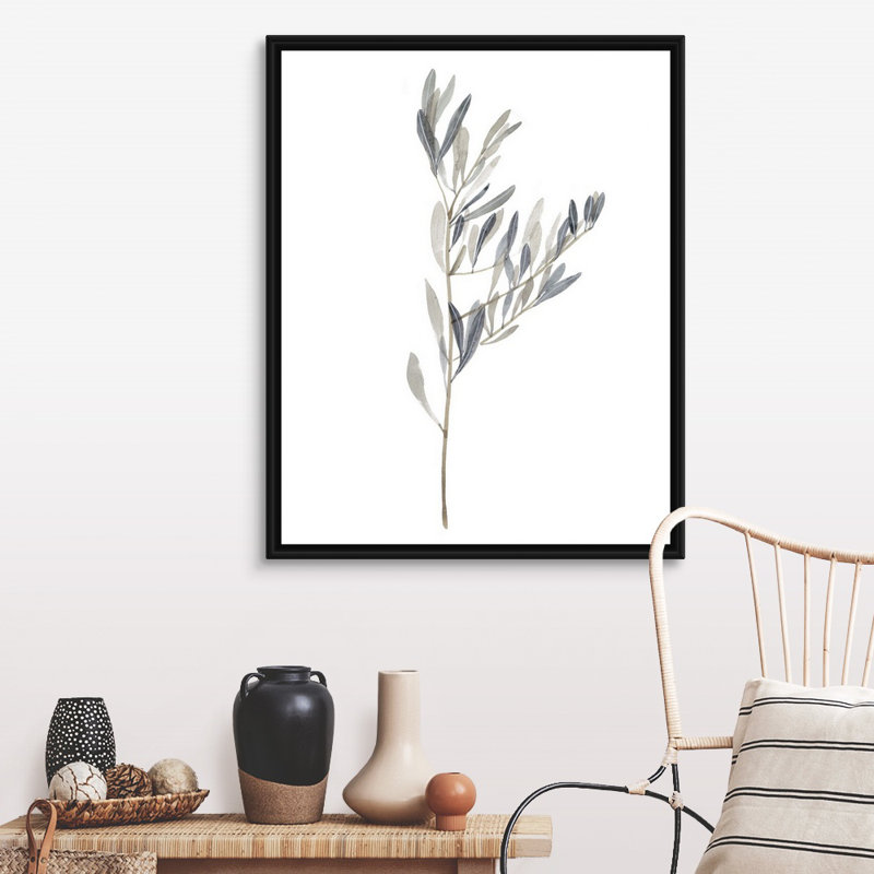 Art mural sur toile Gentle Breeze II, H 42 po x l 34 po, Toile avec cadre noir