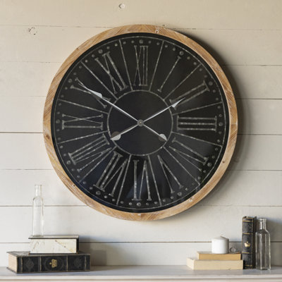 Très grande horloge murale 33 po
