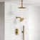 Pressure-Balanced Shower System, Ceiling Mount Dual Showerheads with Handheld SHower Spray