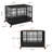 45.7W Rolling Dog Cage With Pull-Out Trays-1958446017