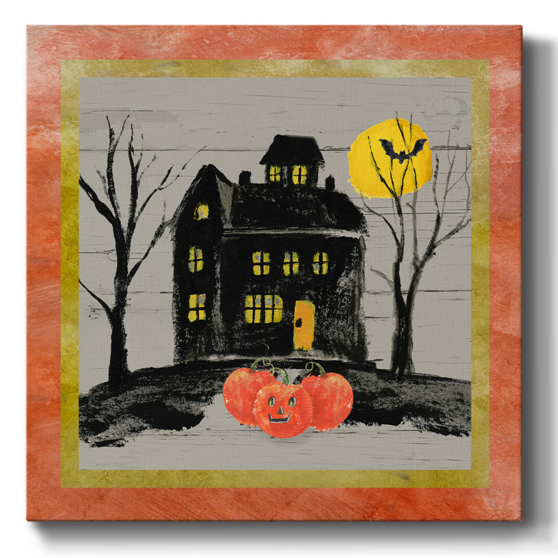 " Haunted House ", 32" H x 32" W x 1.5" D
