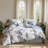 Lunaria 100% Long-Staple Cotton Duvet Cover – 3 Piece Palm Leaf Bedding, Soft & Breathable-1506192993