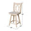 Tabouret de comptoir pivotant 24 po Decosmo