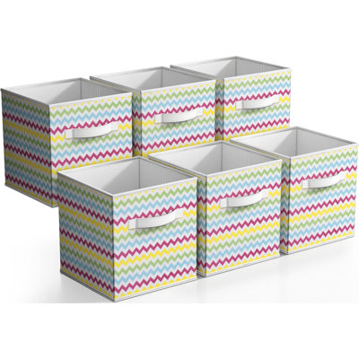 Panier en tissu à chevrons