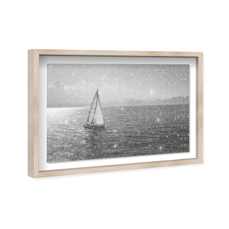 Edge Of Silence Print by Oliver Gal, 11.5"H x 16.5"W, Natural Oak Shadowbox