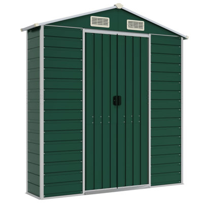 Brenza Garden Shed 191x725x198 cm Galvanised Steel