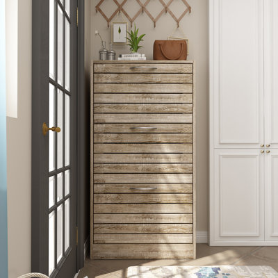 12 Pair Flip Down Shoe Storage