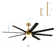 Jamii-Leigh Large Indoor/Covered Outdoor Modern Ceiling Fan with Led Lights and Remote, 6-Speed, Reversible Quiet DC Motor, Timer, 8-ABS-Blade