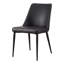 Ensemble de deux chaises d'appoint noires en similicuir