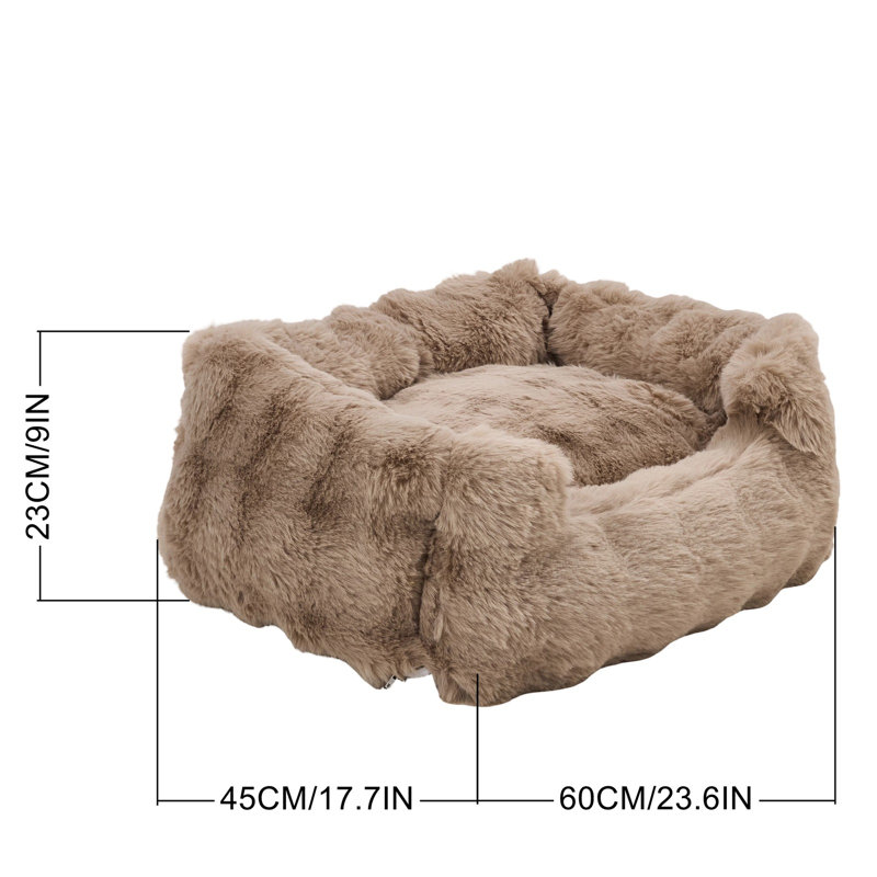 Faux Rabbit Fur Pet Bed, 60