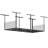4x8FT Overhead Garage Storage Rack, Heavy-Duty Adjustable Ceiling Shelving System (22"-42"H) with Side Guardrails, 700 lb Capacity