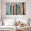 «Colorful Rustic Skis», reproduction d'art sur toile-869350717
