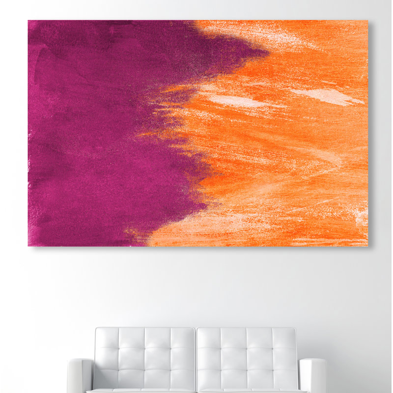 Impression orange light symphony, H 10 po x l 15 po x P 0,5 po, Toile
