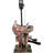 Rustic Western Cowboy Horse Saddle With Ichthys Jesus Fish Symbol Table Lamp