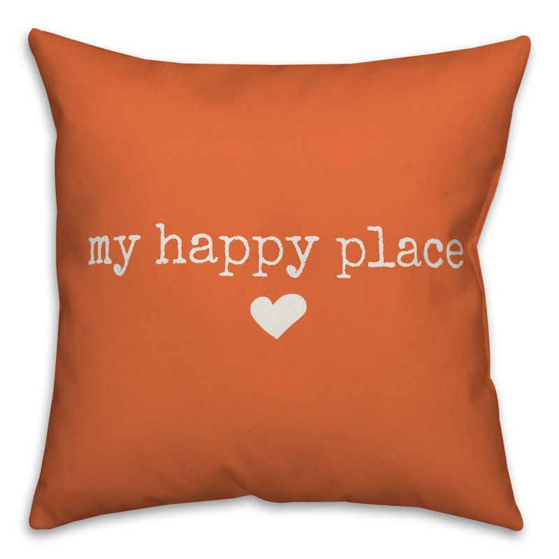 Outdoor Throw Pillow, Orange, 16" x 16"