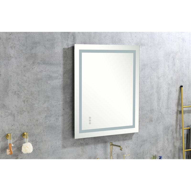 Grand miroir de salle de bain à DEL 40 "x 36" brouillard: à intensité variable, 3 couleurs, mémoire pour un look rafraîchissant avec fonctionnalité de brouillard: couleurs, configuration pratique