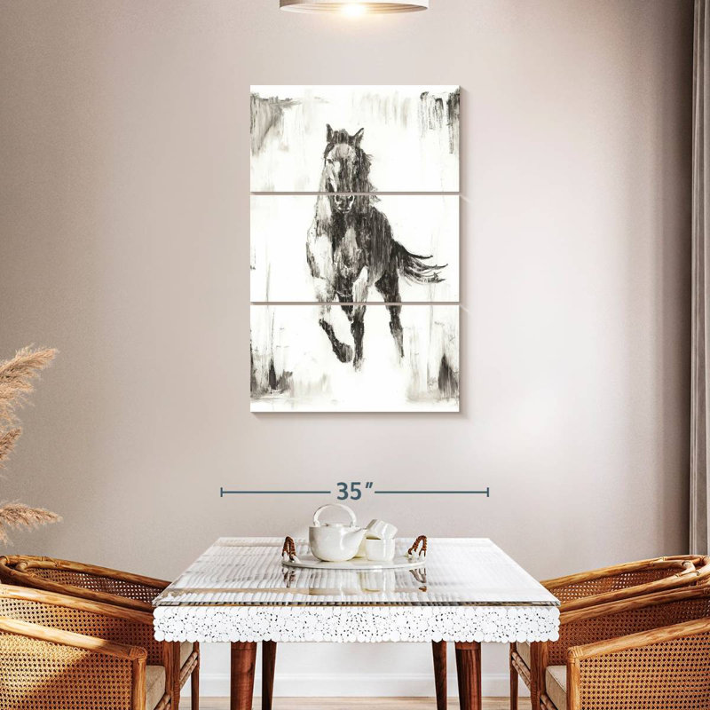 Brampt Rustic Black Stallion II, 45" H x 28" W